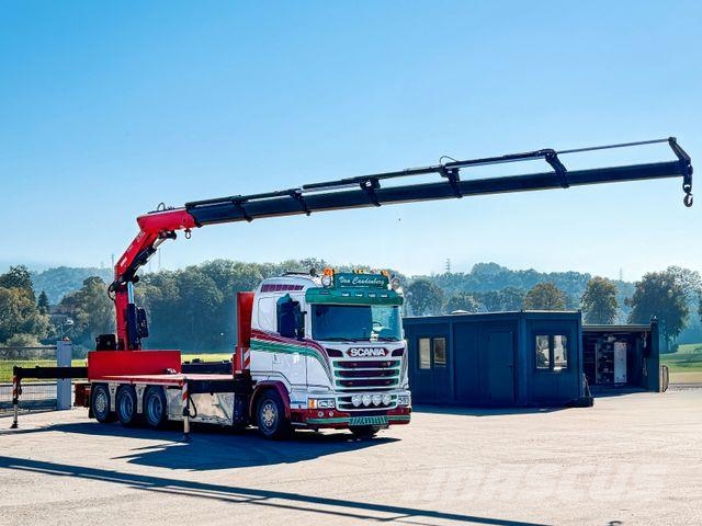 Scania G450 Platform 6,40 m FASSI F365 RA.2.26 + Funk Automobiliniai kranai