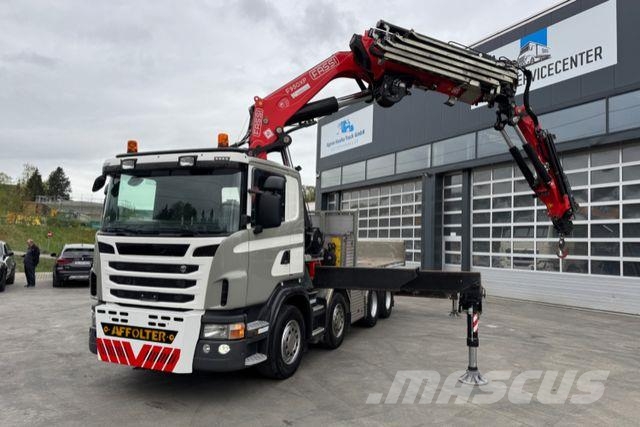 Scania G480 8x4 SZM/Pritsche Fassi 950, 2011, Sveitsi - Käytetyt ...