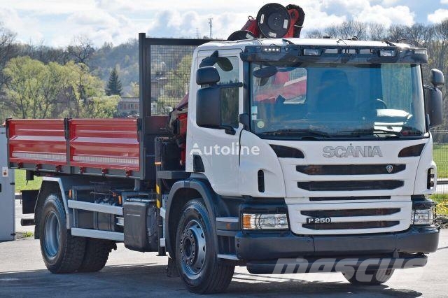 Scania P 250* Kipper 4,75m * HMF 635 K2 + FUNK * TOP Camioane cu macara