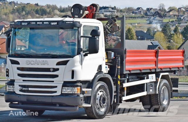 Scania P 250* Kipper 4,75m * HMF 635 K2 + FUNK * TOP Camioane cu macara