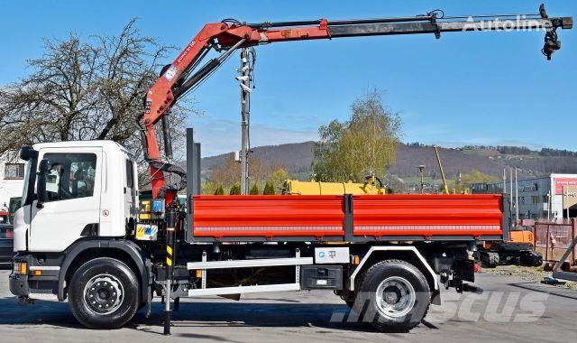 Scania P 250* Kipper 4,75m * HMF 635 K2 + FUNK * TOP Camioane cu macara