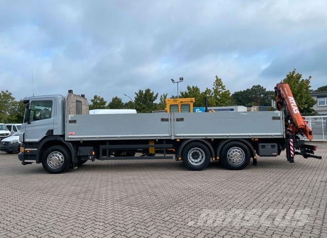 Scania P 320 BL 7.4m Pritsche/ Atlas 126.3+FB/ 10m=1.4t Valníky/Sklápěcí bočnice