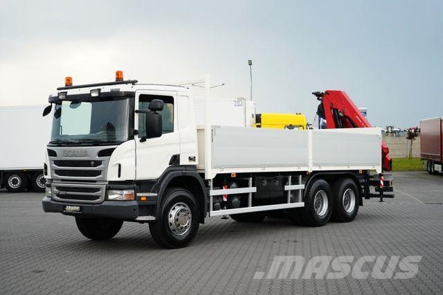 Scania P 360 / 6 X 4 / SKRZYNIOWY + HDS / HMF 1730 K3 / 크레인 트럭