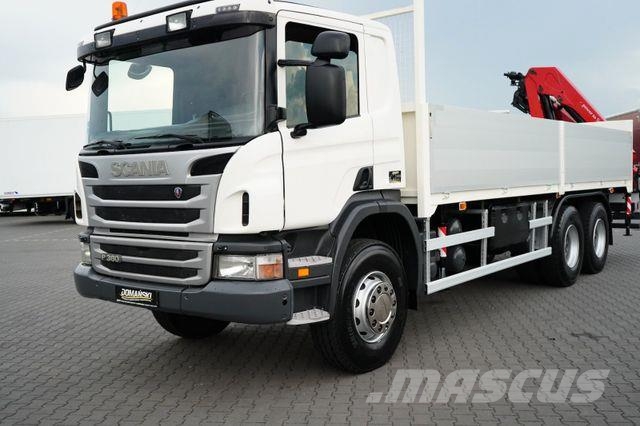 Scania P 360 / 6 X 4 / SKRZYNIOWY + HDS / HMF 1730 K3 / 크레인 트럭