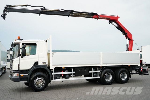 Scania P 360 / 6 X 4 / SKRZYNIOWY + HDS / HMF 1730 K3 / 크레인 트럭