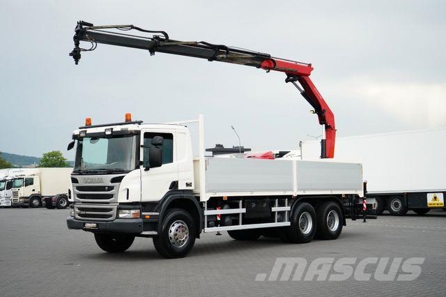 Scania P 360 / 6 X 4 / SKRZYNIOWY + HDS / HMF 1730 K3 / 크레인 트럭