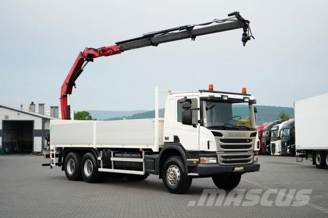 Scania P 360 / 6 X 4 / SKRZYNIOWY + HDS / HMF 1730 K3 / 크레인 트럭