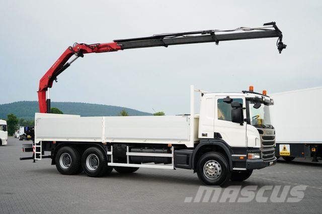 Scania P 360 / 6 X 4 / SKRZYNIOWY + HDS / HMF 1730 K3 / 크레인 트럭