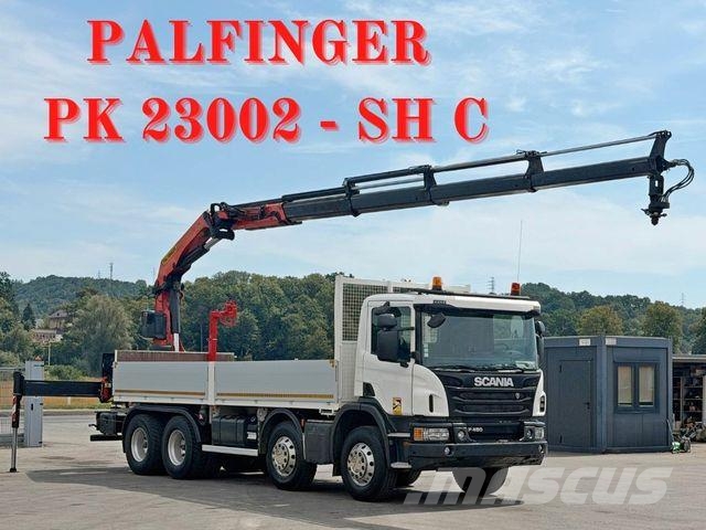 Scania P 450* PRITSCHE 6,90m * PK 23002- SH C FUNK *8x4 Darus teherautók