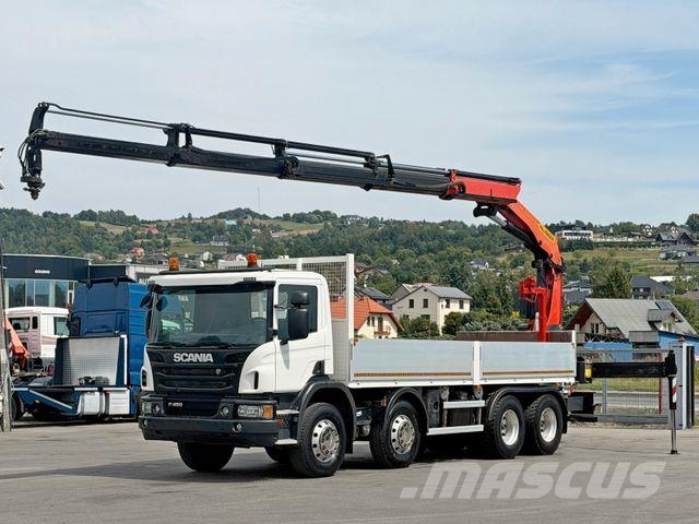 Scania P 450* PRITSCHE 6,90m * PK 23002- SH C FUNK *8x4 Darus teherautók