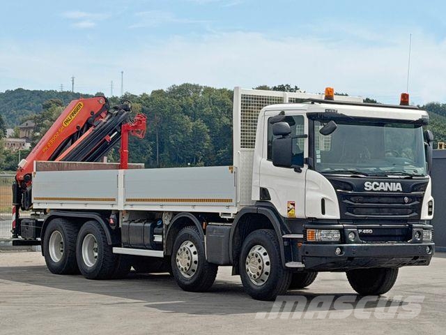 Scania P 450* PRITSCHE 6,90m * PK 23002- SH C FUNK *8x4 Darus teherautók