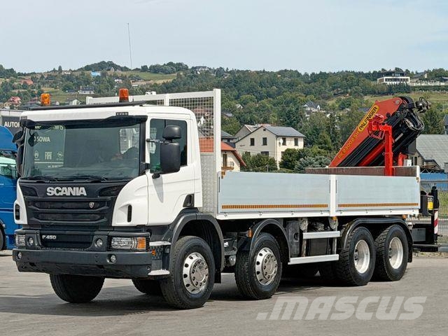Scania P 450* PRITSCHE 6,90m * PK 23002- SH C FUNK *8x4 Darus teherautók