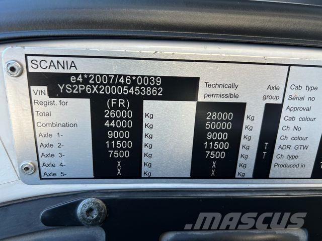 Scania P340 6x2 Plattform/CNG/Retarder/6,97m/AHK/AC/EU6 Pritschenwagen/Pritschenwagen mit Seitenklappe