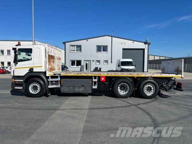 Scania P340 6x2 Plattform/CNG/Retarder/6,97m/AHK/AC/EU6 Pritschenwagen/Pritschenwagen mit Seitenklappe