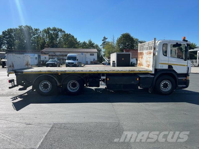 Scania P340 6x2 Plattform/CNG/Retarder/6,97m/AHK/AC/EU6 Pritschenwagen/Pritschenwagen mit Seitenklappe