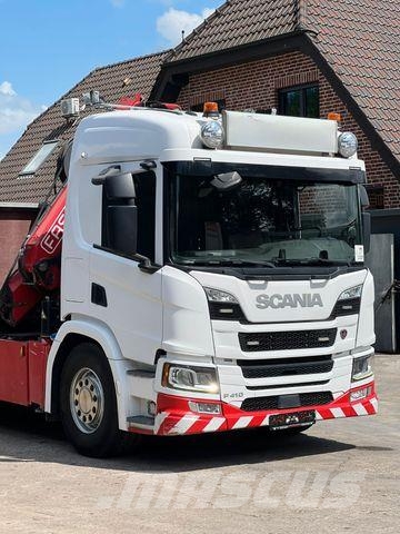 Scania P410 6x2 BDF-Pritsche mit Fassi F215A.2.24 Kran Camiones con chasís y cabina