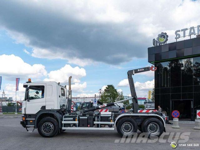 Scania P410 6x4 Hyva Lift 20.53.S hooklift Vrachtwagen met containersysteem