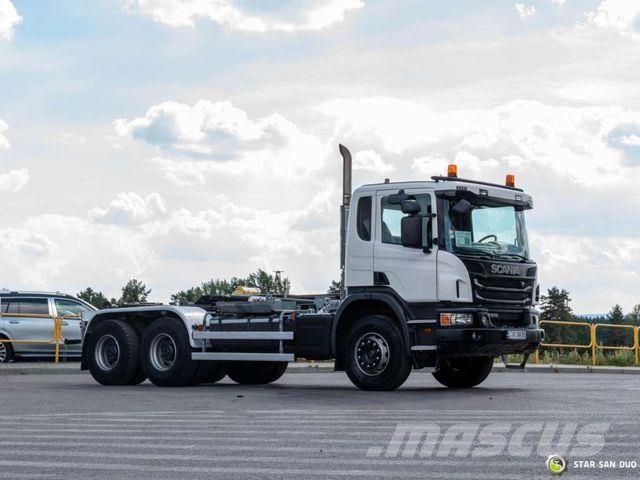 Scania P410 6x4 Hyva Lift 20.53.S hooklift Vrachtwagen met containersysteem