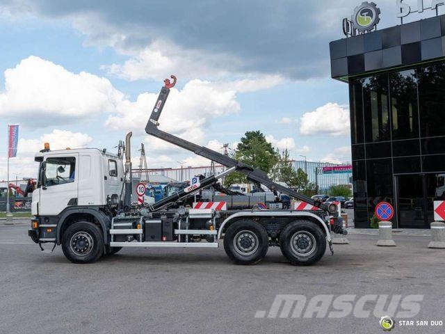 Scania P410 6x4 Hyva Lift 20.53.S hooklift Vrachtwagen met containersysteem