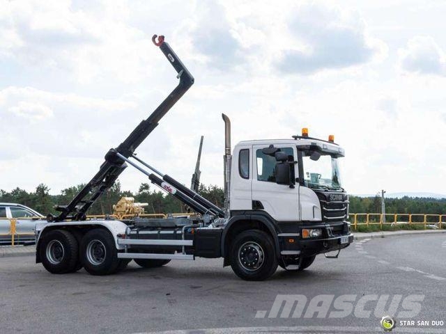 Scania P410 6x4 Hyva Lift 20.53.S hooklift Vrachtwagen met containersysteem