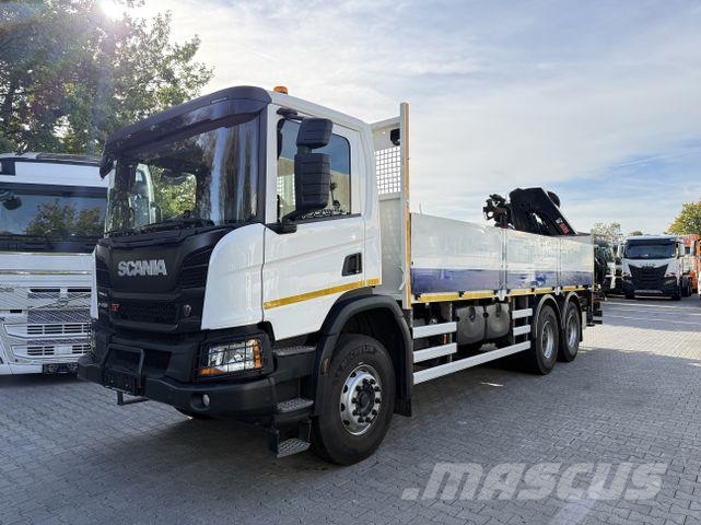 Scania P410 XT 6X4 Kran Hiab X-HiDuo 188-4 平板式/側卸式卡車