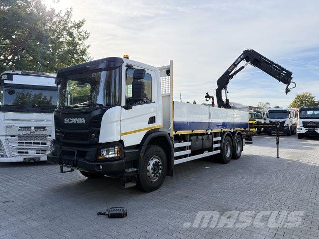 Scania P410 XT 6X4 Kran Hiab X-HiDuo 188-4 平板式/側卸式卡車