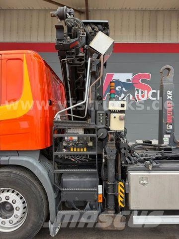 Scania R 380 HIAB-Ladekran und ARK, Liftachsen 2+4 Vrachtwagen met containersysteem