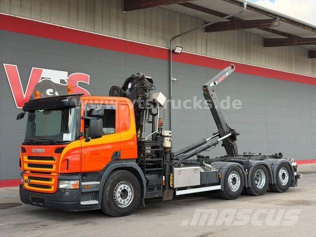 Scania R 380 HIAB-Ladekran und ARK, Liftachsen 2+4 Vrachtwagen met containersysteem