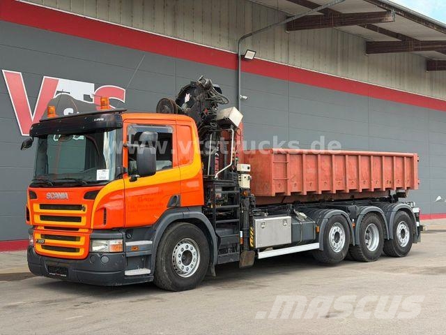 Scania R 380 HIAB-Ladekran und ARK, Liftachsen 2+4 Vrachtwagen met containersysteem