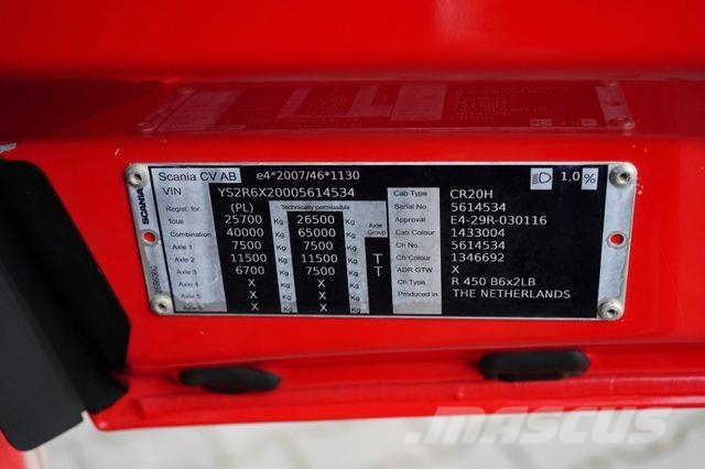 Scania R 450 / ACC / EURO 6 / ZESTAW PRZEJAZDOWY 120 M3 Други