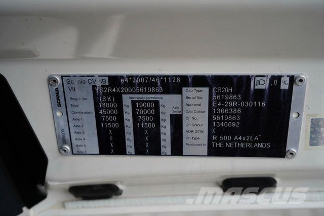 Scania R 500 / EURO 6 / ACC / RETARDER / HYDRAULIKA / I Ťahače