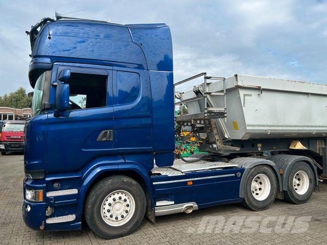 Scania R 580 V8 SZM TOPLINE mit Hydrl. Pumpe 6x4 Vetopöytäautot