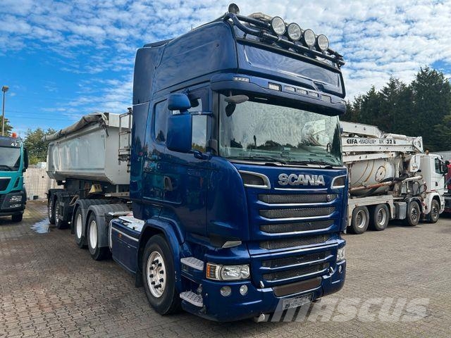 Scania R 580 V8 SZM TOPLINE mit Hydrl. Pumpe 6x4 Vetopöytäautot