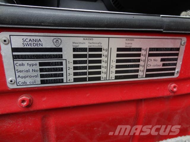 Scania R144 460 6X4 Fassi 360 bis 25 Meter Φορτηγά Kαρότσα με ανοιγόμενα πλαϊνά