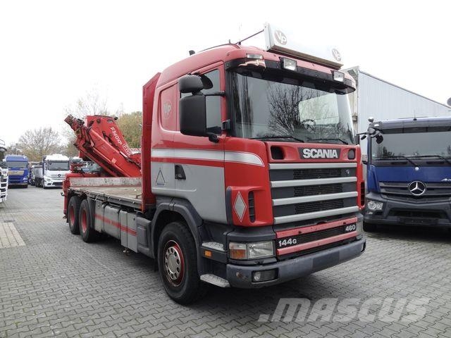 Scania R144 460 6X4 Fassi 360 bis 25 Meter Φορτηγά Kαρότσα με ανοιγόμενα πλαϊνά