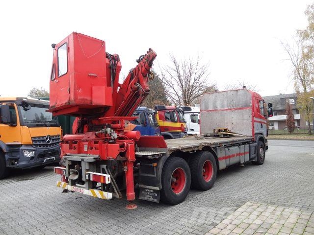 Scania R144 460 6X4 Fassi 360 bis 25 Meter Φορτηγά Kαρότσα με ανοιγόμενα πλαϊνά
