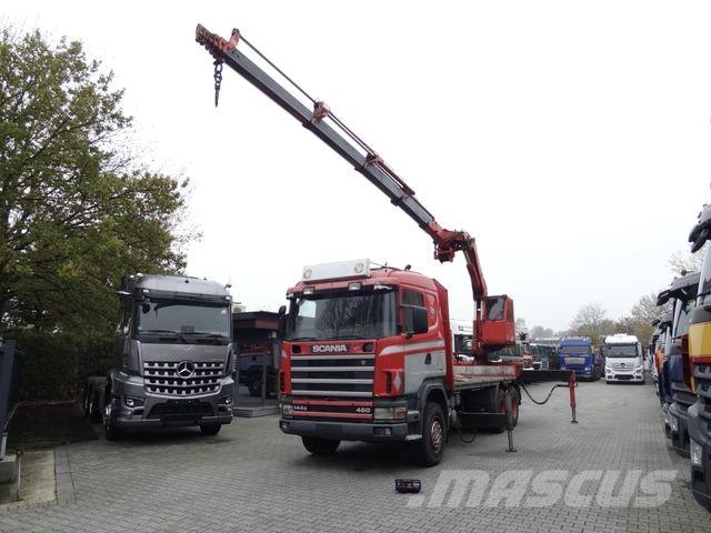 Scania R144 460 6X4 Fassi 360 bis 25 Meter Φορτηγά Kαρότσα με ανοιγόμενα πλαϊνά