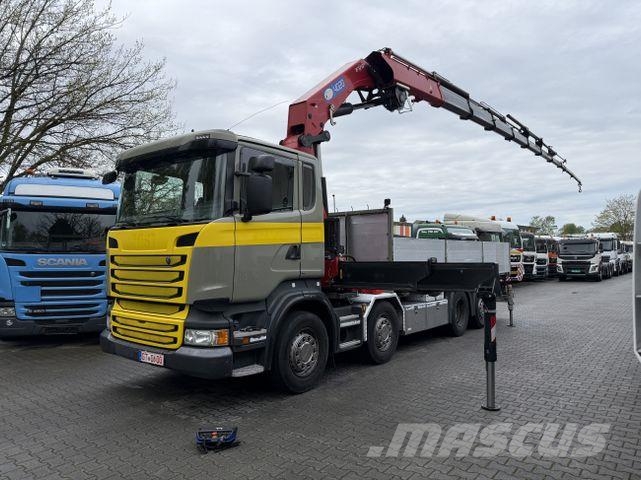 Scania R410 8X2*6 Kran HMF 4020 bis 30 Meter Flatbed / Dropside trucks