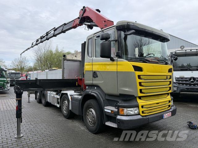 Scania R410 8X2*6 Kran HMF 4020 bis 30 Meter Flatbed / Dropside trucks