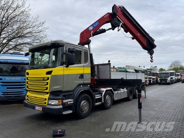 Scania R410 8X2*6 Kran HMF 4020 bis 30 Meter Flatbed / Dropside trucks