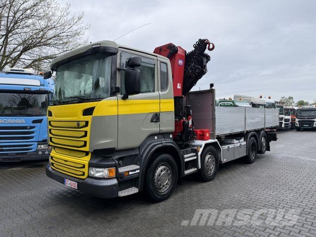 Scania R410 8X2*6 Kran HMF 4020 bis 30 Meter Flatbed / Dropside trucks