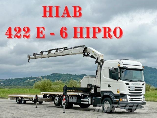Scania R440 * HIAB 422 E-6 HIPRO + FUNK + Anhänger! 6x4 Kamioni sa kranom