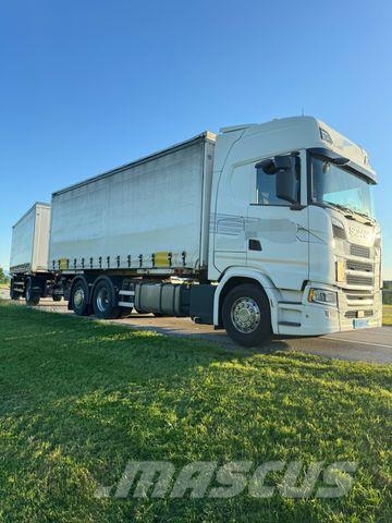 Scania R450 6X2 BDF WAP MIT ANHÄNGER Camiones de caja de lona