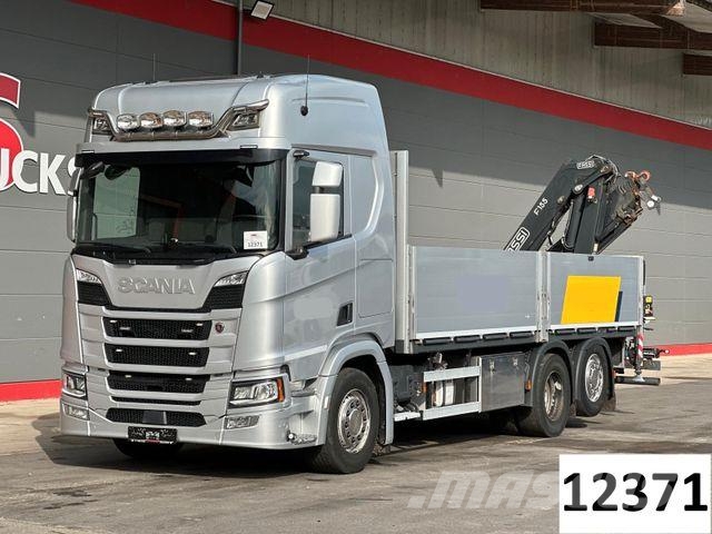 Scania R450 6x2 LL Pritsche FASSI 155 LK Lenk/Lift Camion plateau