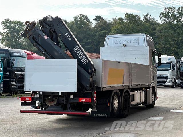 Scania R450 6x2 LL Pritsche FASSI 155 LK Lenk/Lift Camion plateau