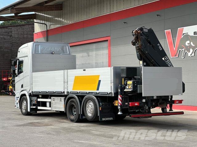 Scania R450 6x2 LL Pritsche FASSI 155 LK Lenk/Lift Camion plateau