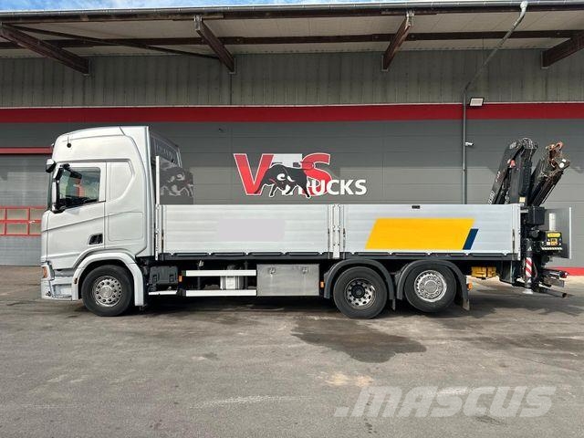 Scania R450 6x2 LL Pritsche FASSI 155 LK Lenk/Lift Camion plateau