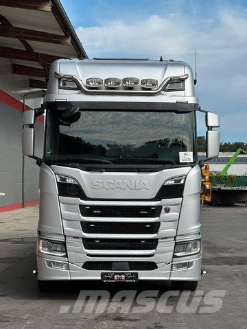 Scania R450 6x2 LL Pritsche FASSI 155 LK Lenk/Lift Camion plateau