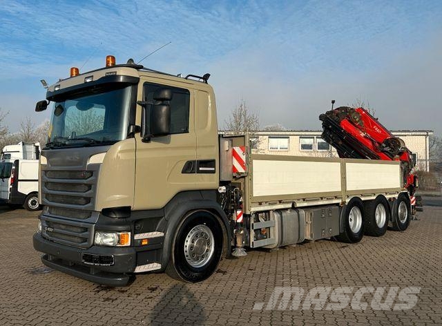 Scania R450 L 8x4 Fassi F 660 RA 2.28 HE/ Winde/ Funk Flatbed / Dropside trucks