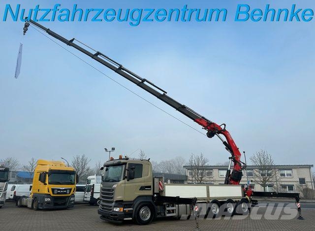 Scania R450 L 8x4 Fassi F 660 RA 2.28 HE/ Winde/ Funk Flatbed / Dropside trucks